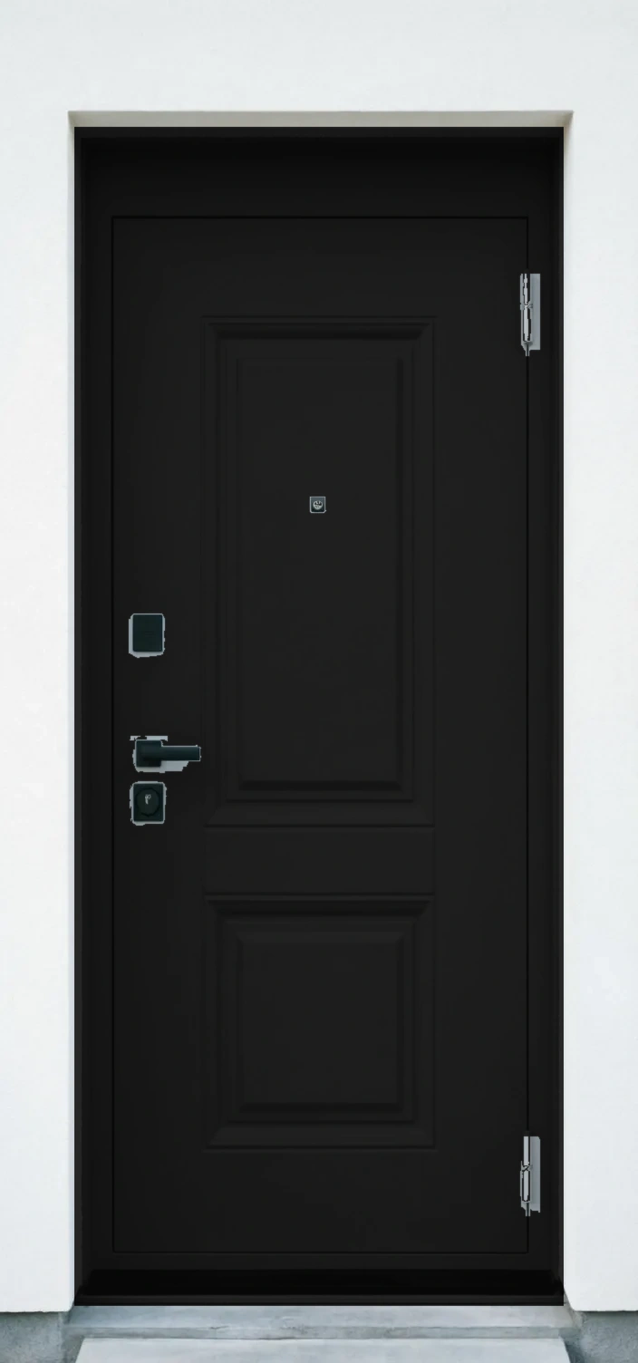 Стальная дверь «Лайт» с зеркалом чёрная в Мытищах